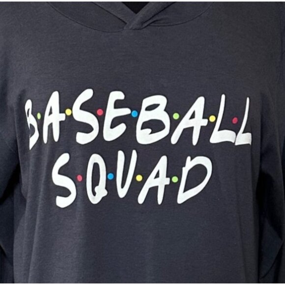 District Perfect Tri Hooded Gray Tee Baseball Squad Polyester Women's Size SMALL - Picture 3 of 16